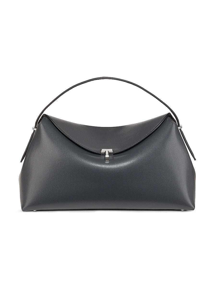 T-Lock Leather Top Handle Bag