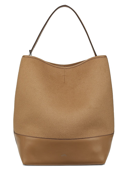 Doublé Belted Wool Tote Bag