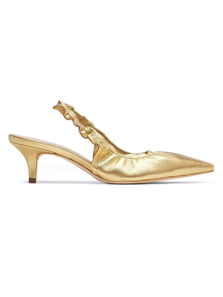 Metallic Leather 52MM Slingback Heels
