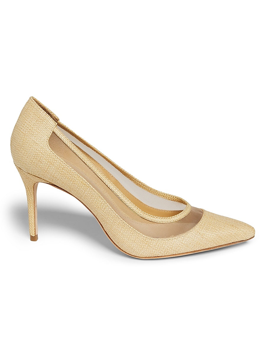 90MM Mesh & Raffia Pumps