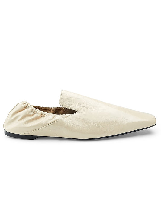 Elasticized Leather Loafers