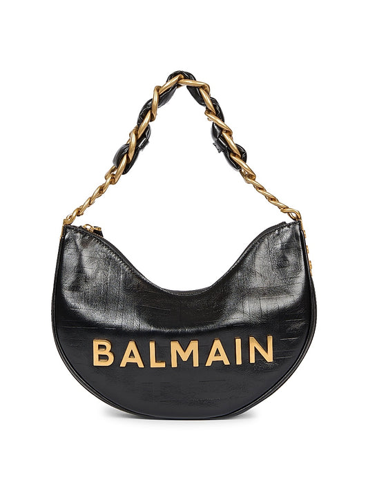 1945 Soft Moon Crinkled Leather Shoulder Bag