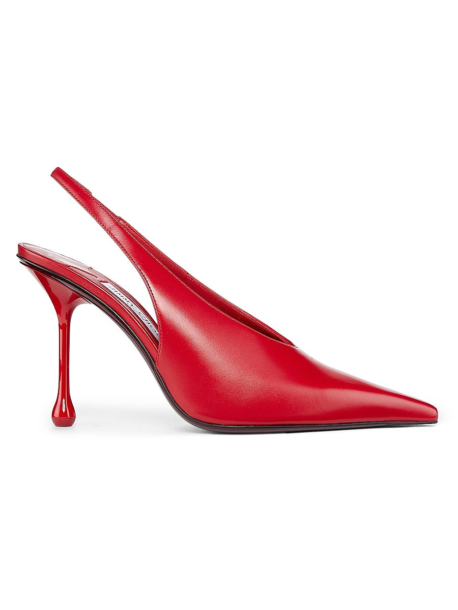 Isa 95MM Leather Slingback Pumps