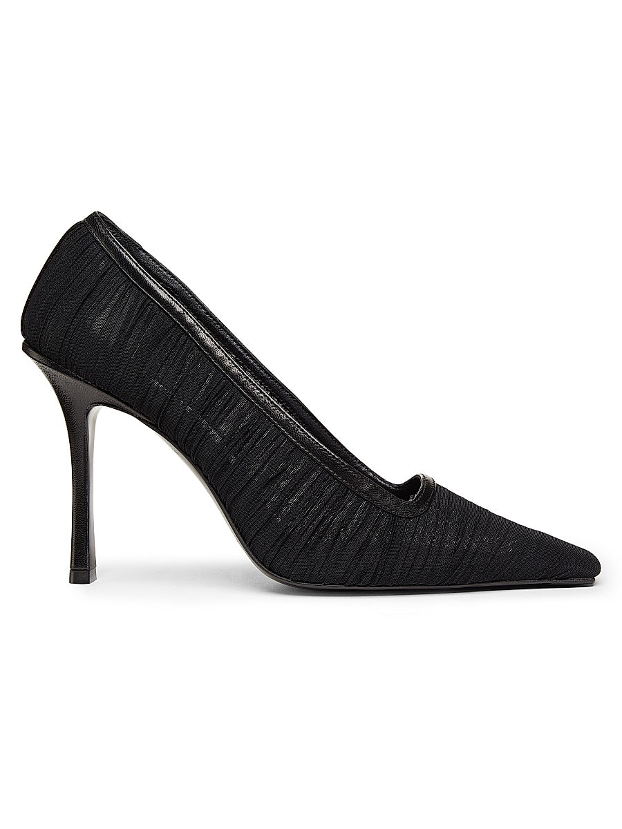 Lotta 100MM Ruched Tulle Pumps