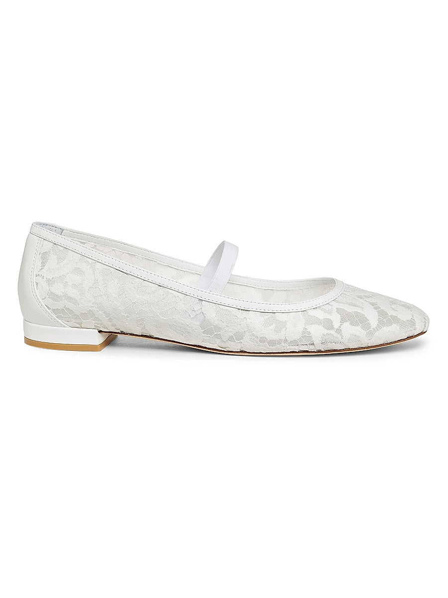 Arabella Garden Lace & Leather Flats