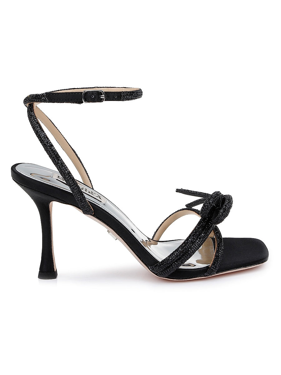 Effie 85MM Crystal-Embellished Satin Stiletto Sandals