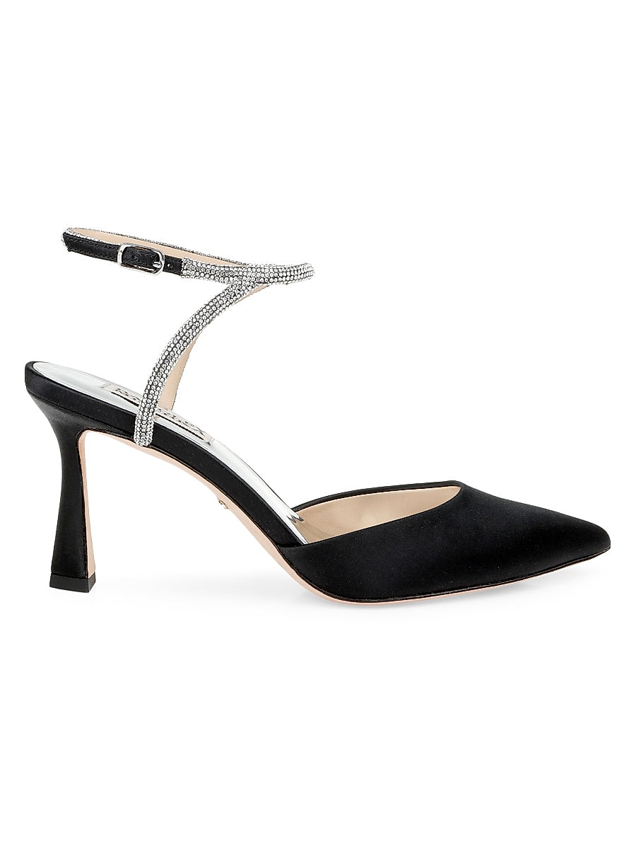 Kamilah 80MM Embellished Satin Pumps
