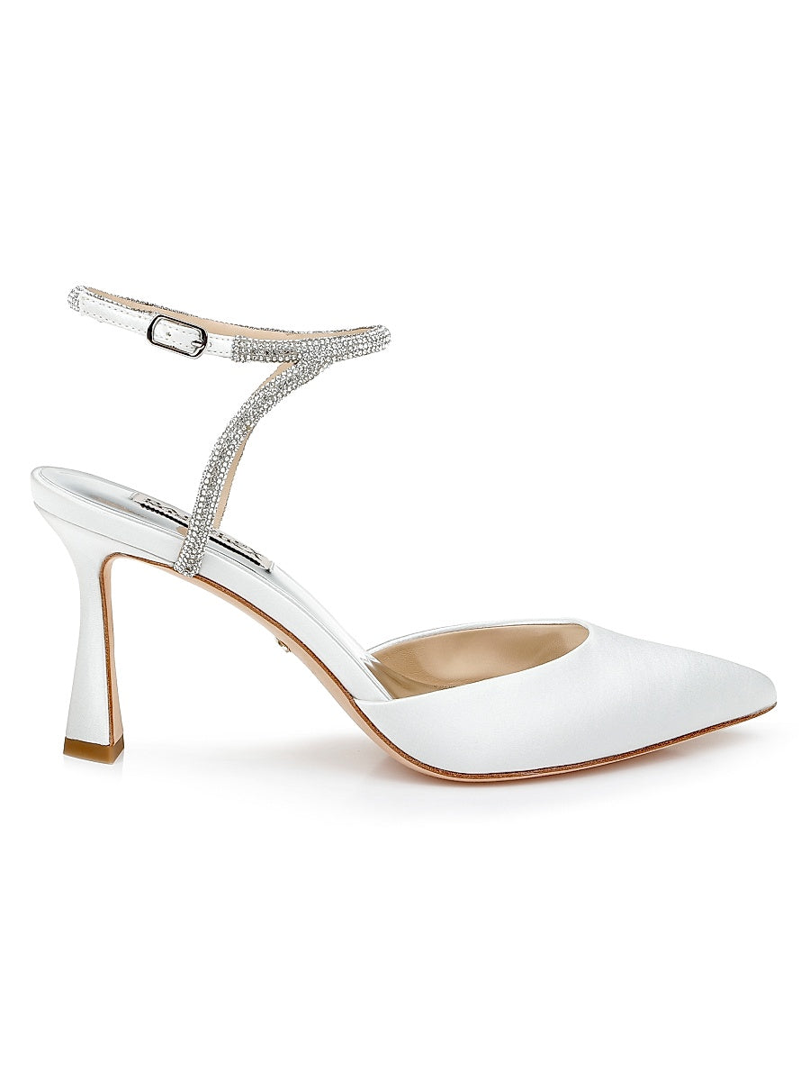 Kamilah 80MM Embellished Satin Pumps