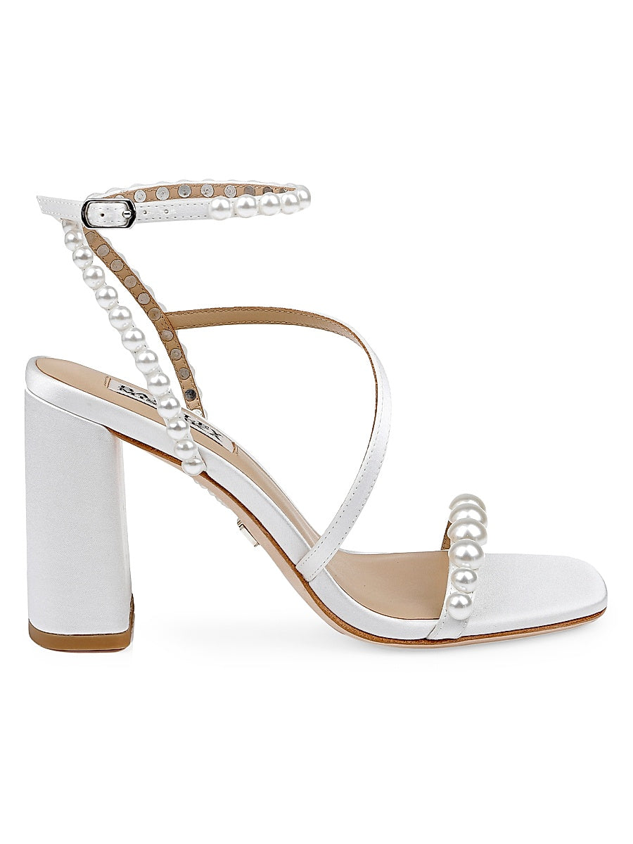 Jordyn 85MM Satin Embelllished Sandals