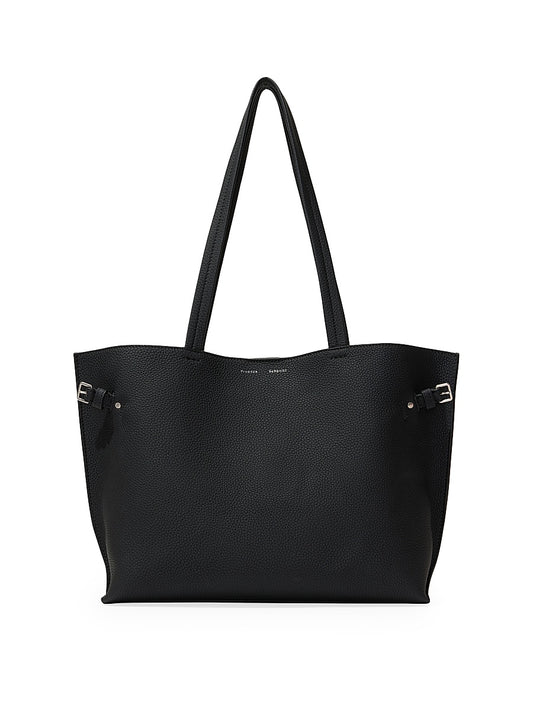 East-West Pebbled Leather Tote Bag