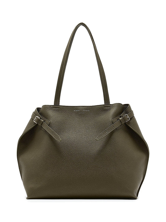 East-West Pebbled Leather Tote Bag