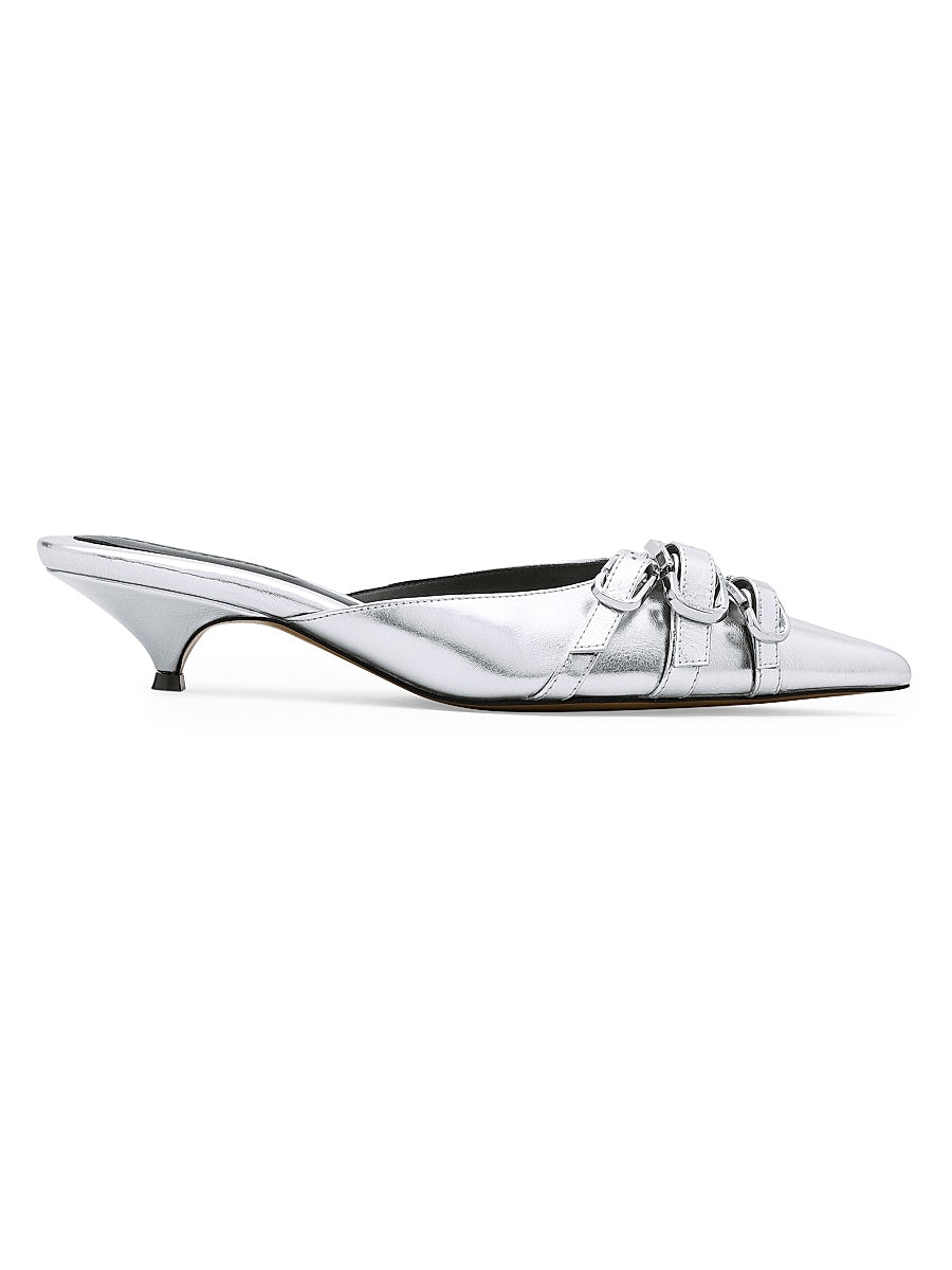 The Emma Metallic Leather 35MM Kitten Pumps