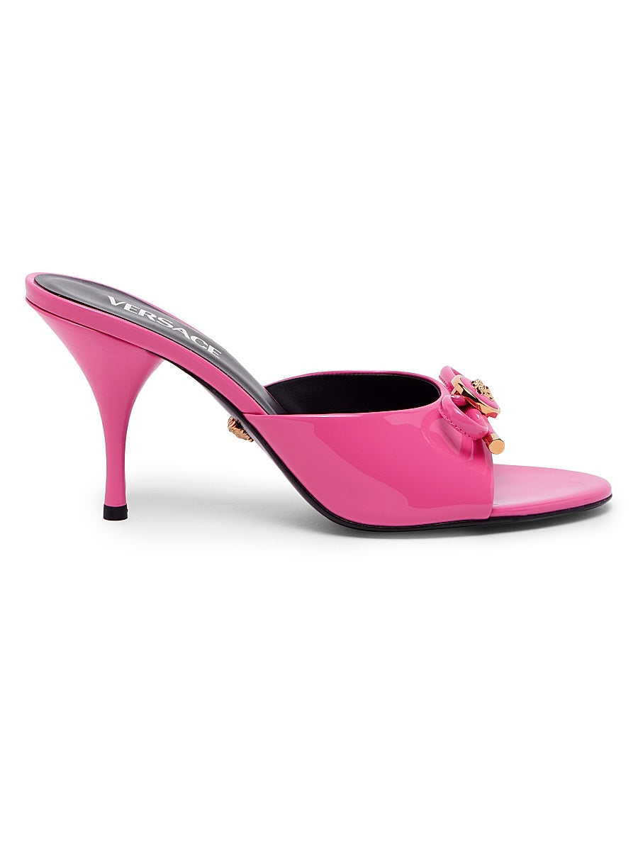 Opera Bow 85MM Patent Leather Mules
