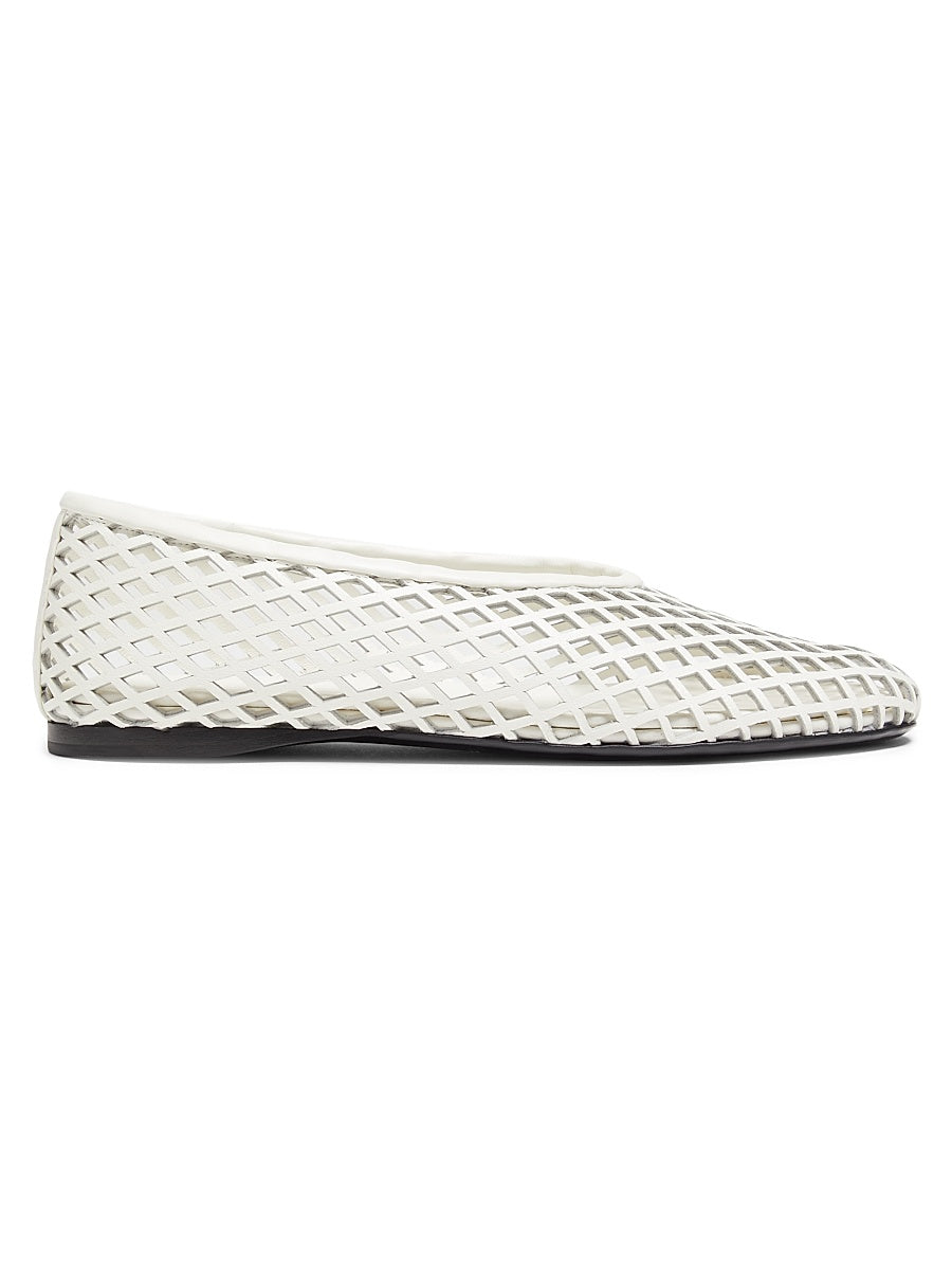 Tee Perforated Leather Ballet Flats