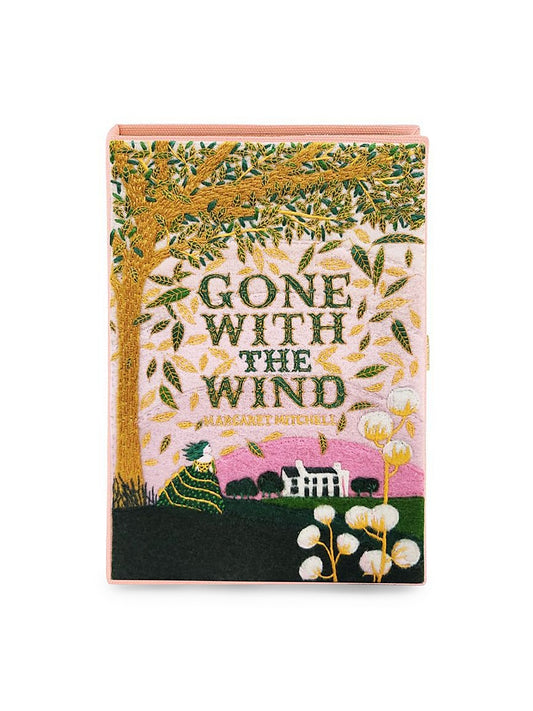Classics Gone With the Wind Hand-Embroidered Book Clutch