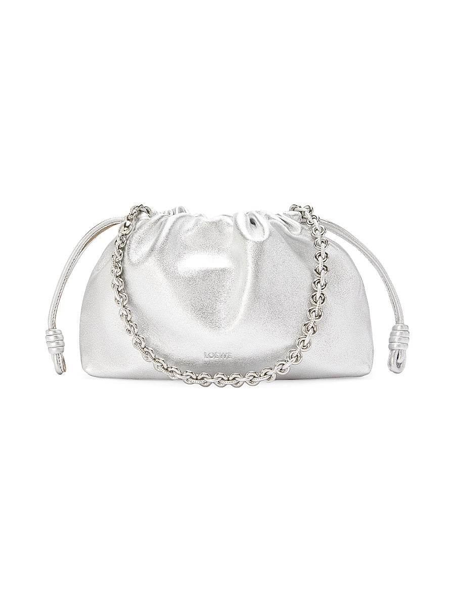 Medium Flamenco Laminated Leather Shoulder Bag