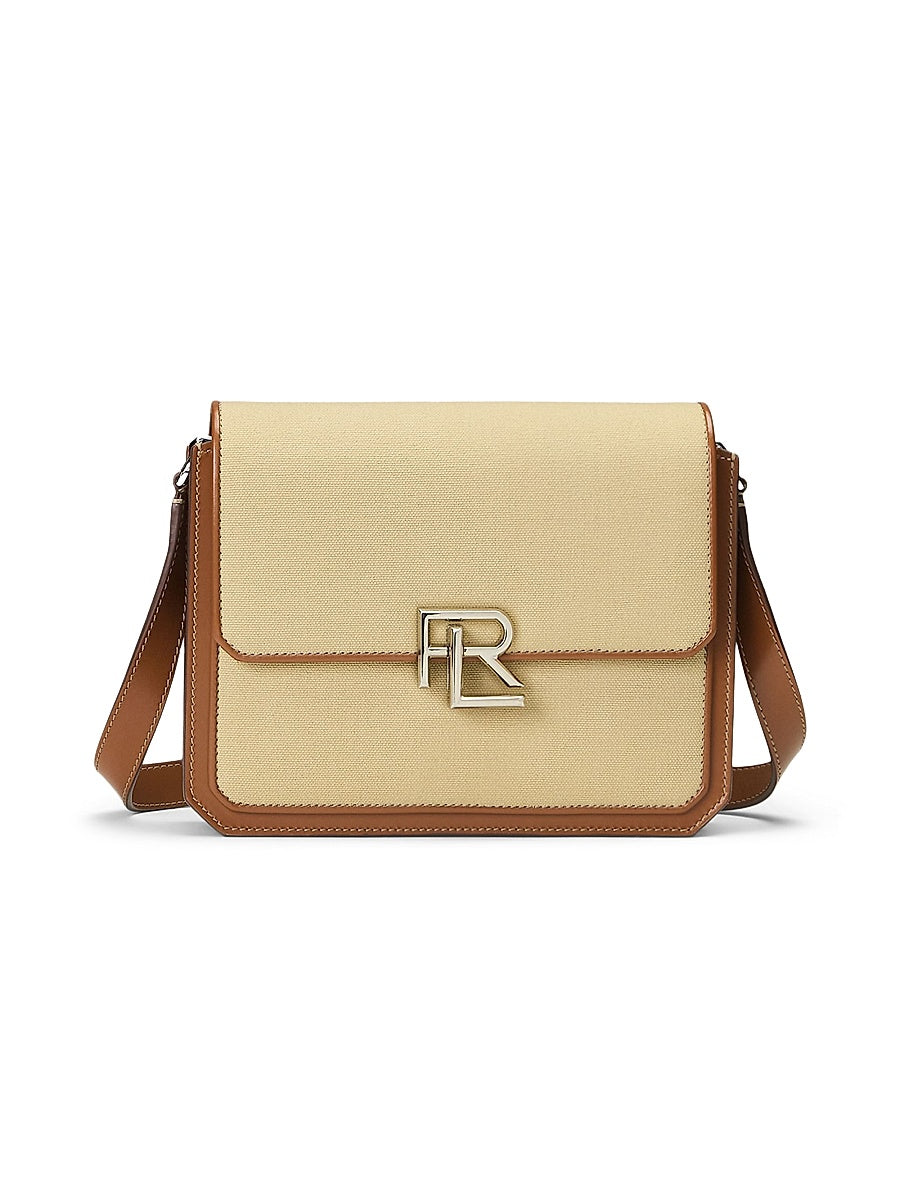 RL Cotton & Leather Crossbody Bag