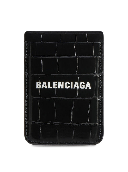 Crocodile Embossed Cash Magnet Card Holder