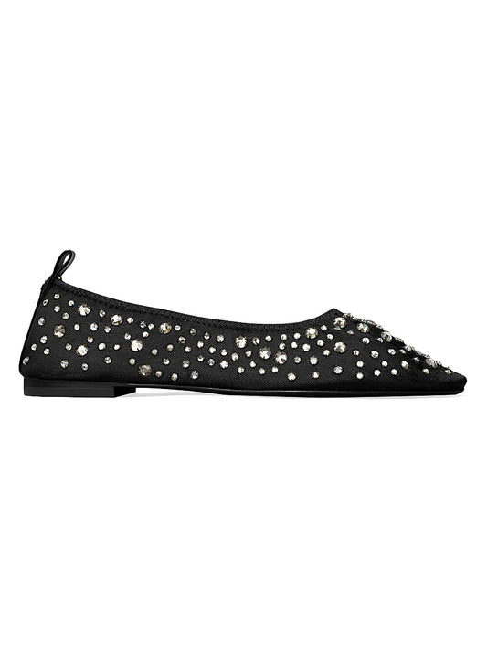 Crystal-Embellished Ballet Flats