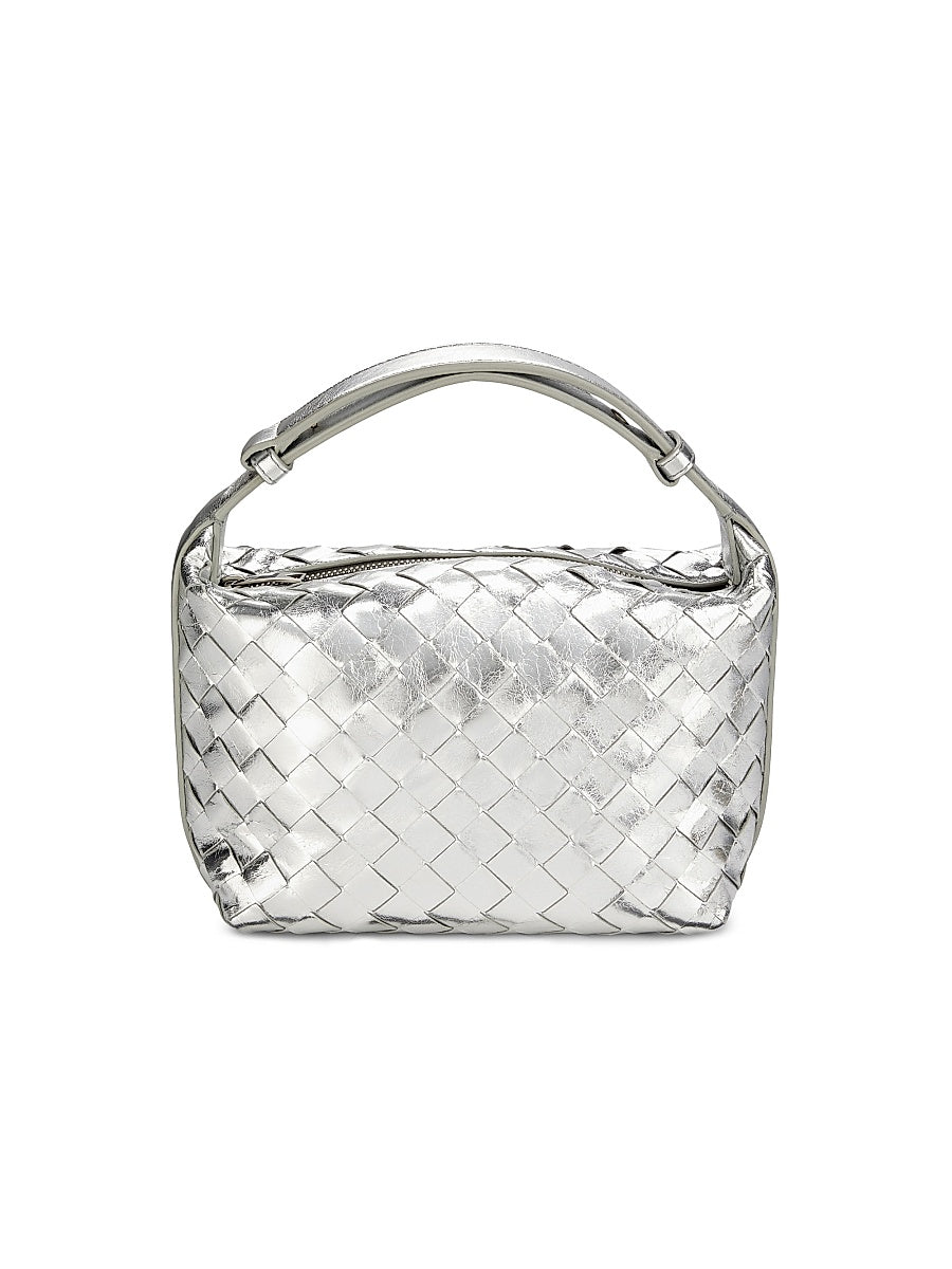 Mini Wallace Metallic Leather Top Handle Bag