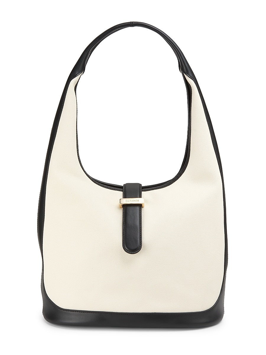 Khai Canvas & Leather Hobo Bag