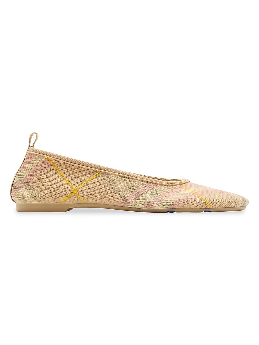 Baby Check Knit Ballerina Flats