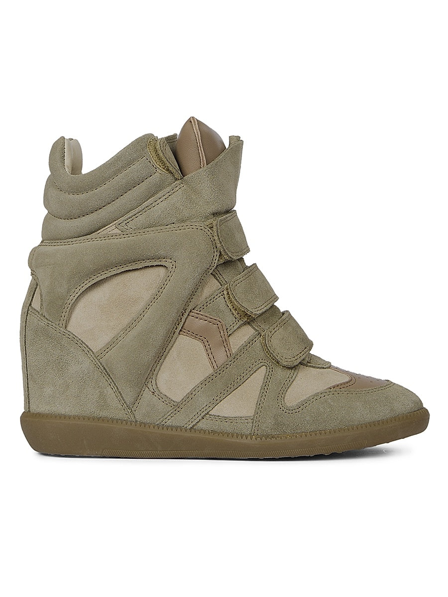 Bekett Leather &amp; Suede High-Top Platform Sneakers
