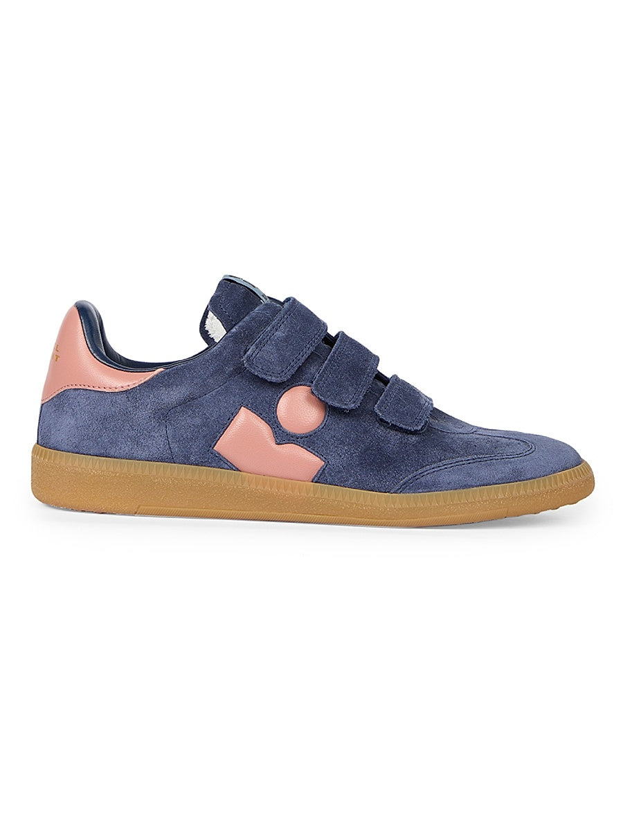 Beth Colorblocked Suede Low-Top Sneakers