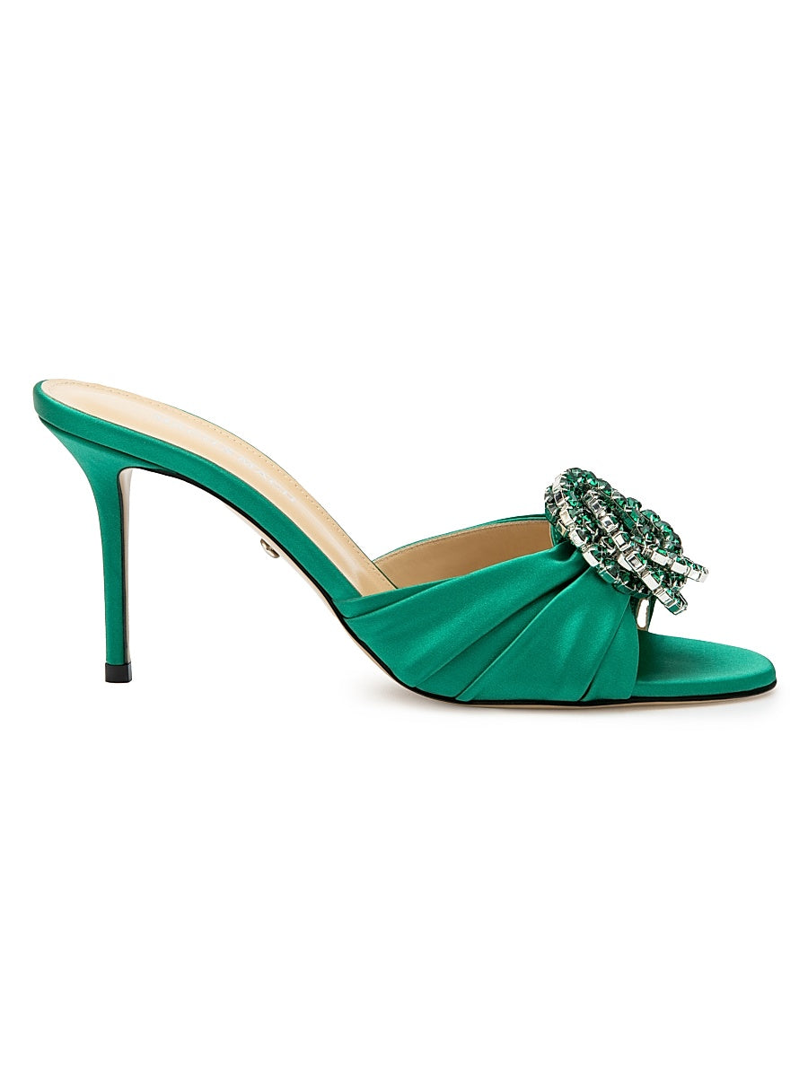 Galaxy 85MM Crystal-Embellished Satin Sandals