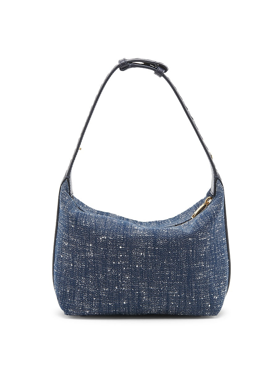 Wallace Denim Bouclé Top Handle Bag