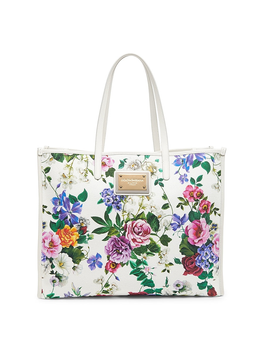 Canvas &amp; Leather Tote Bag