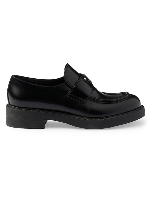 Chocolate Brushed Leather Loafers