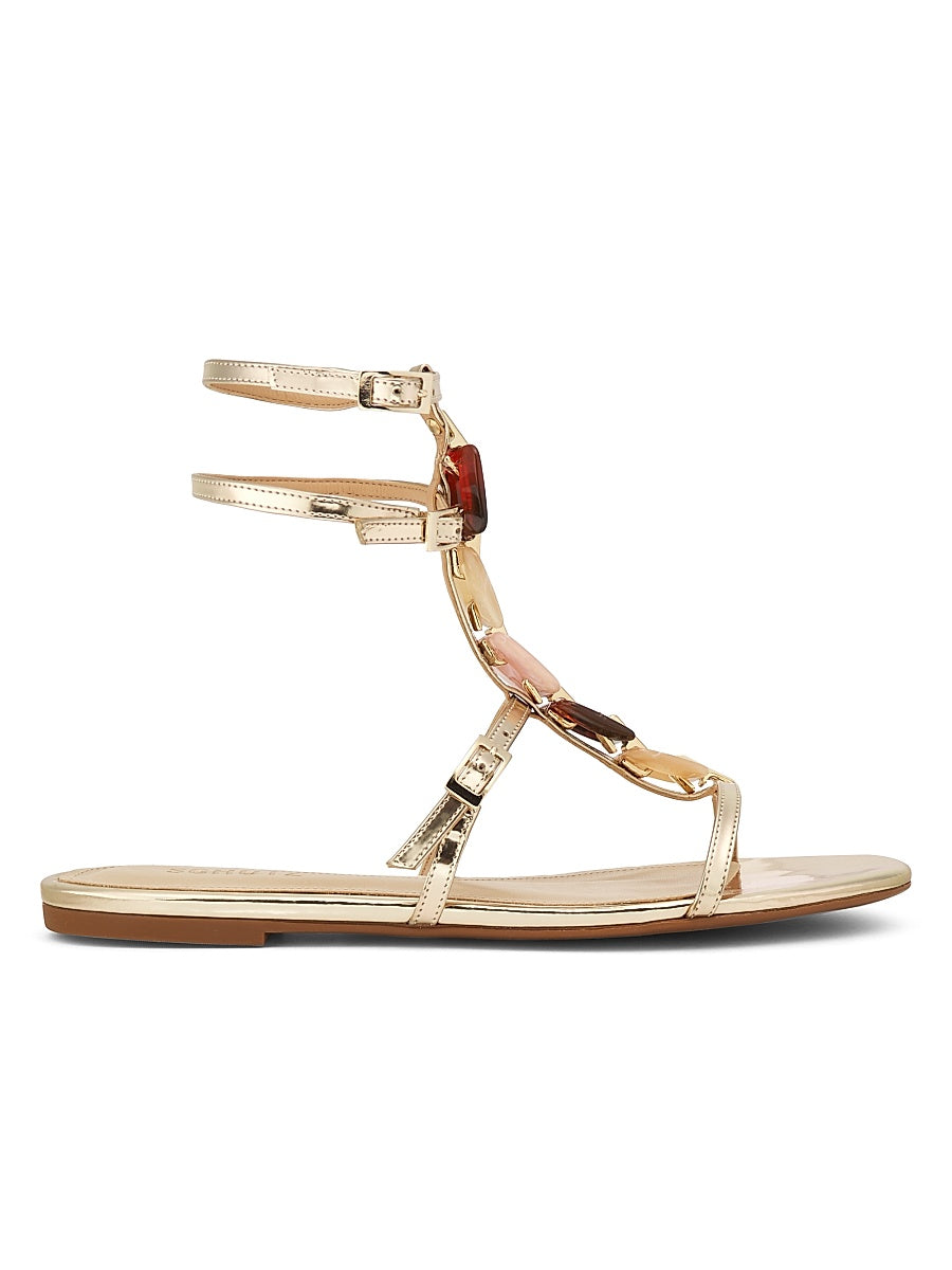 Cassandra Ornamented Leather Sandals