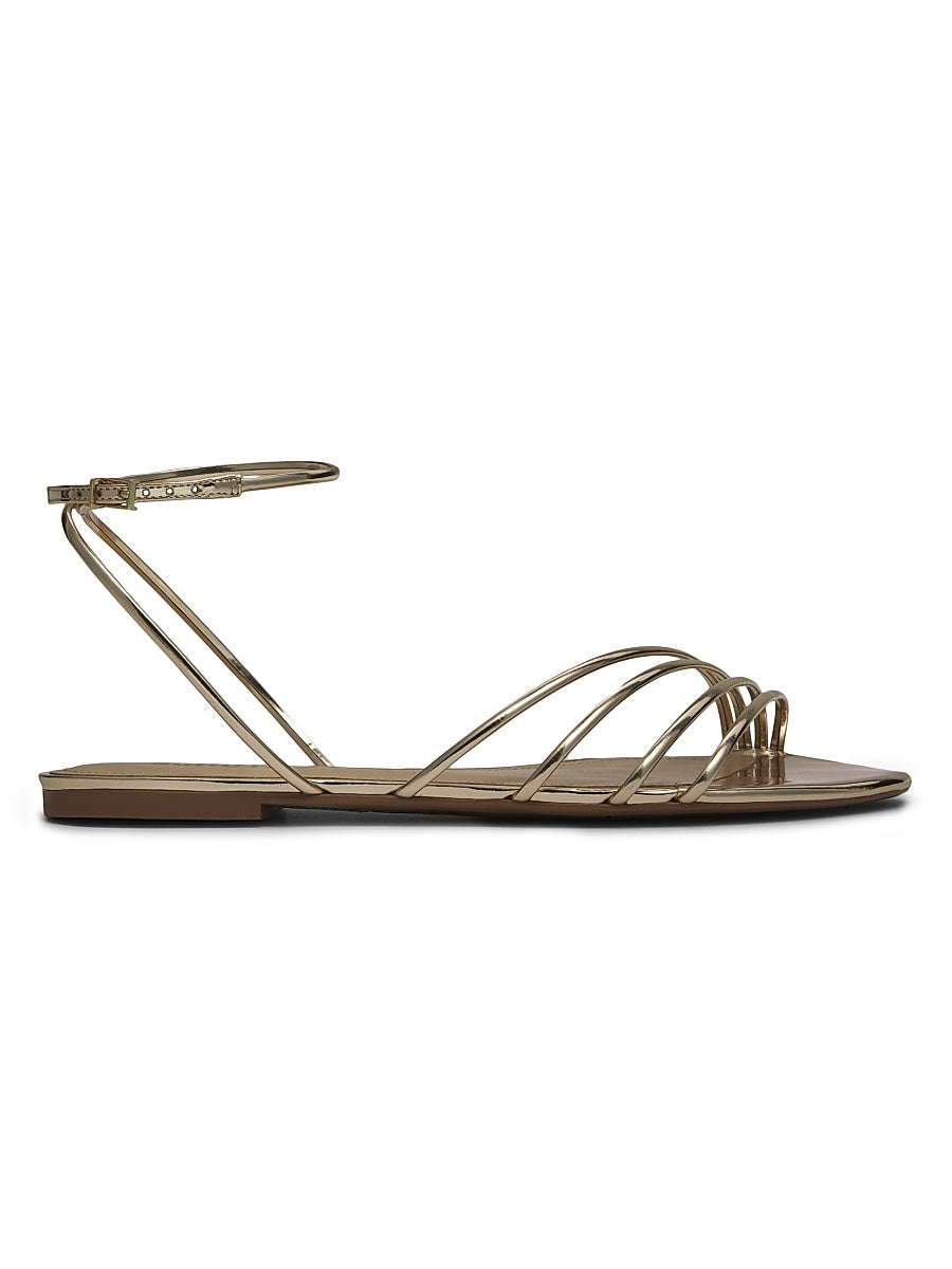 Inez Metallic Leather Flats