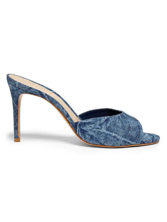 Cloe Denim Stiletto Mules