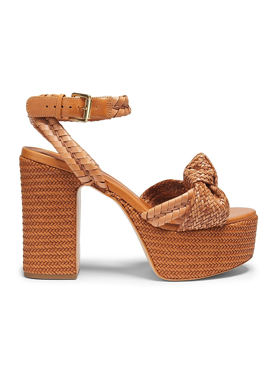Khari 100MM Knotted Leather Platform Sandals