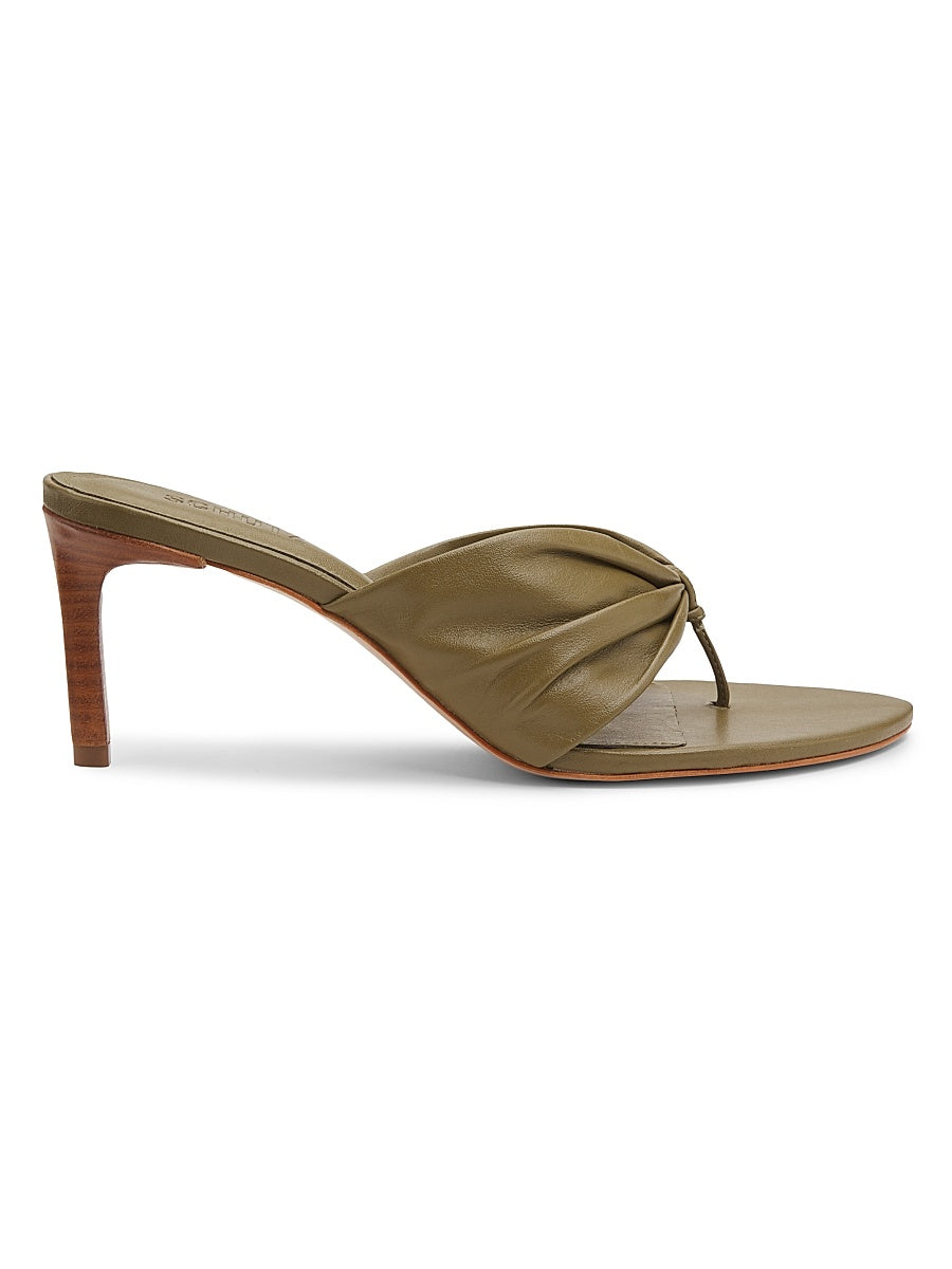 Lori 75MM Gathered Leather Sandals