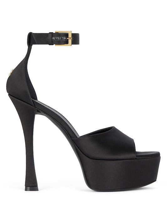 4G Liquid Platform Sandals in Satin