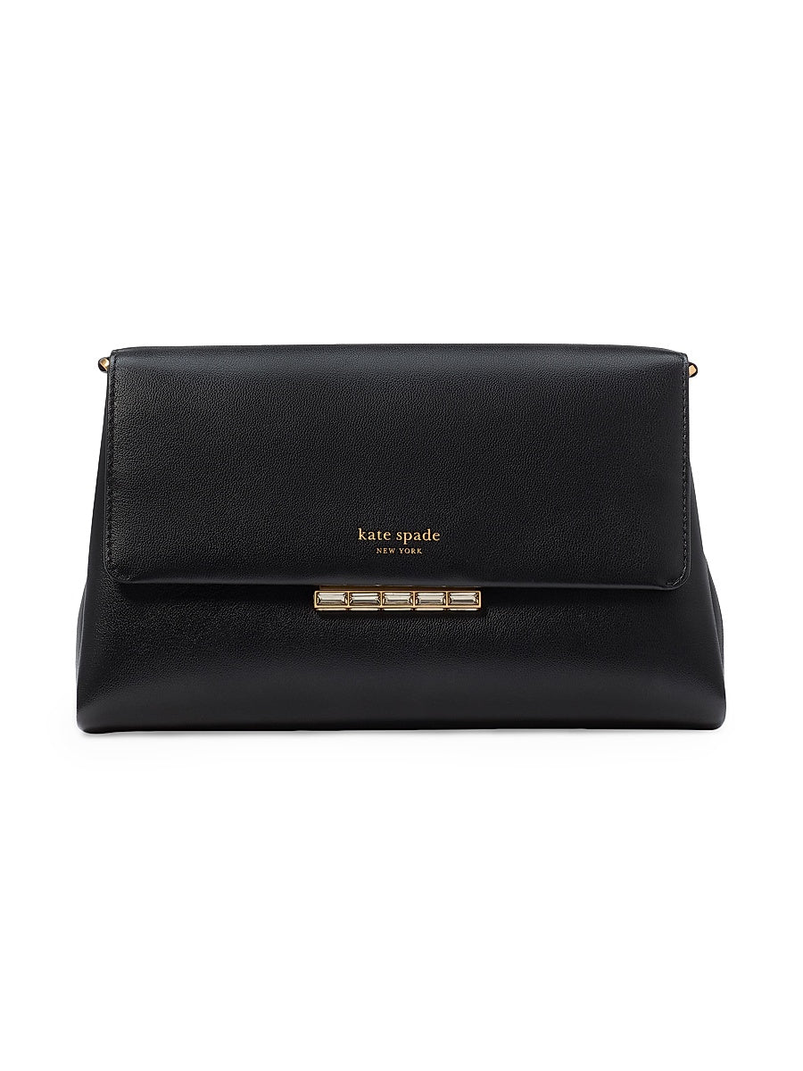 Grace Embellished Leather Clutch
