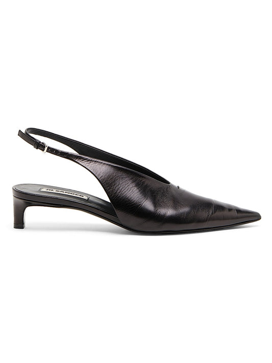 40MM Leather Slingback Pumps