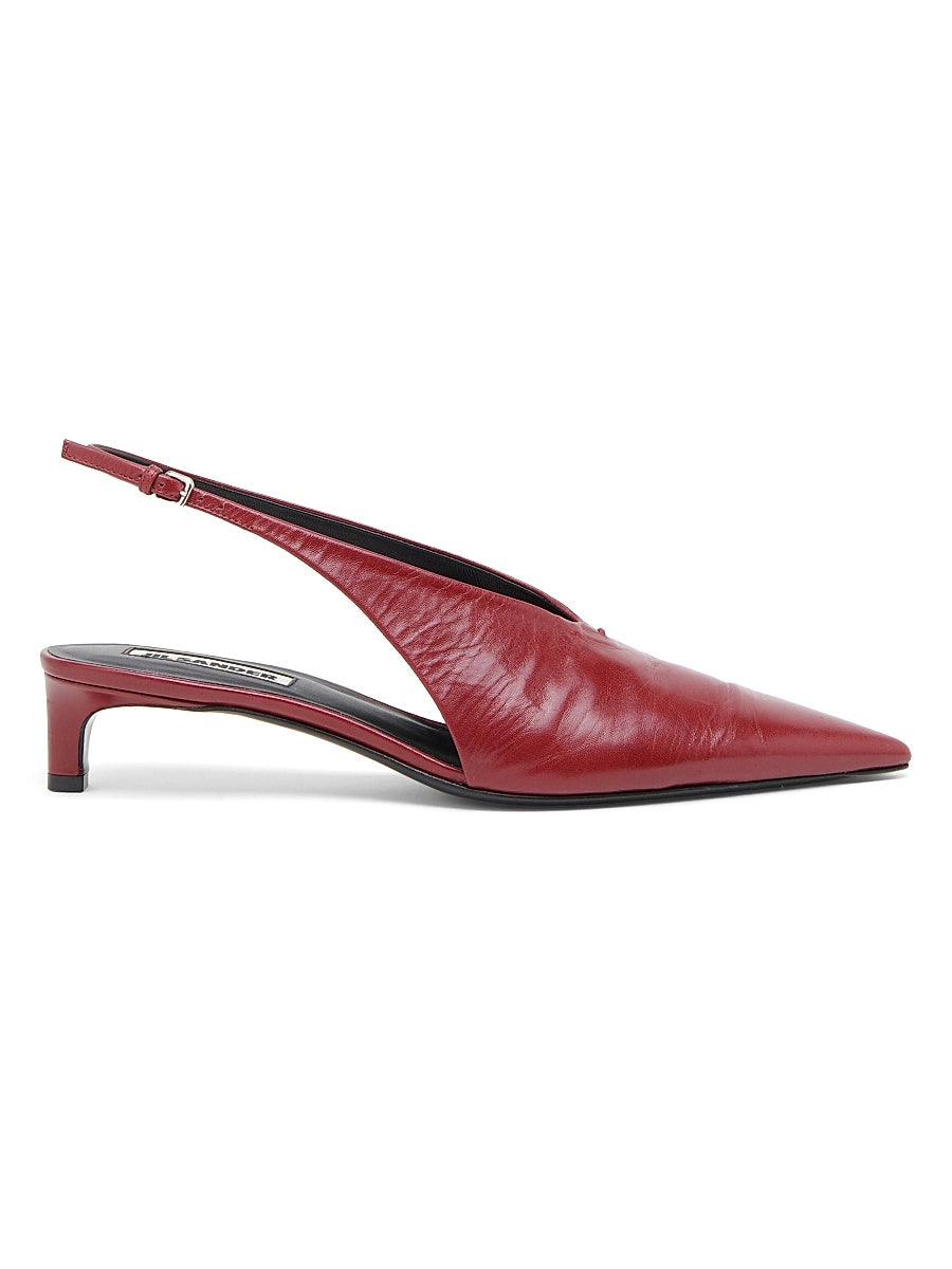40MM Leather Slingback Pumps