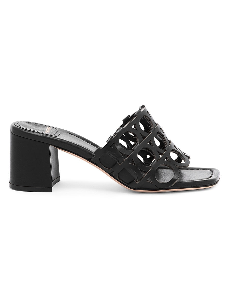 Erne 55MM Woven Leather Mules