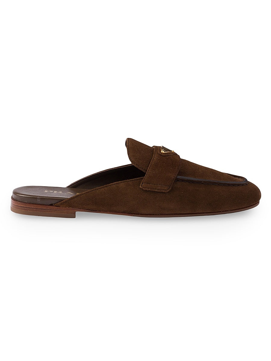 Suede Sabots Mules