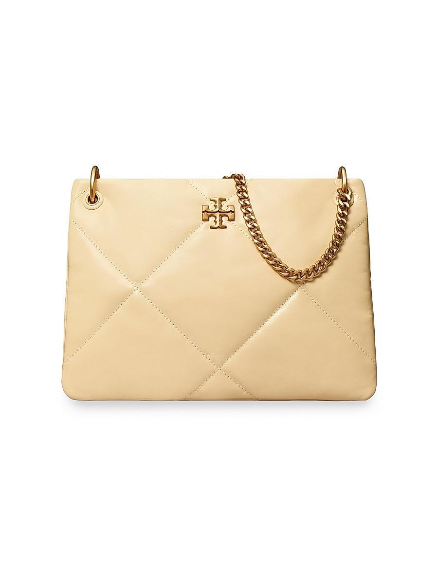Small Kira Diamond Leather Hobo Bag