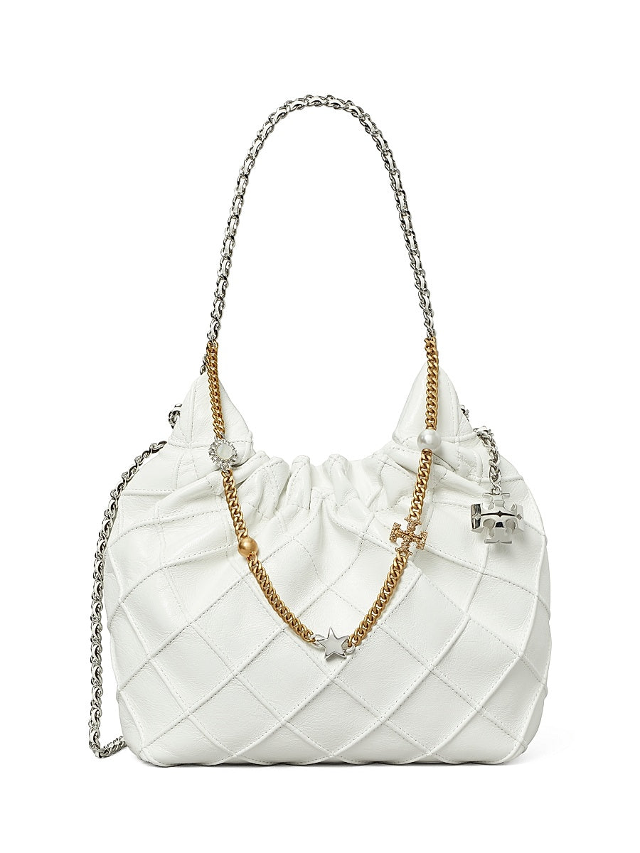 Mini Fleming Distressed Leather Hobo Bag