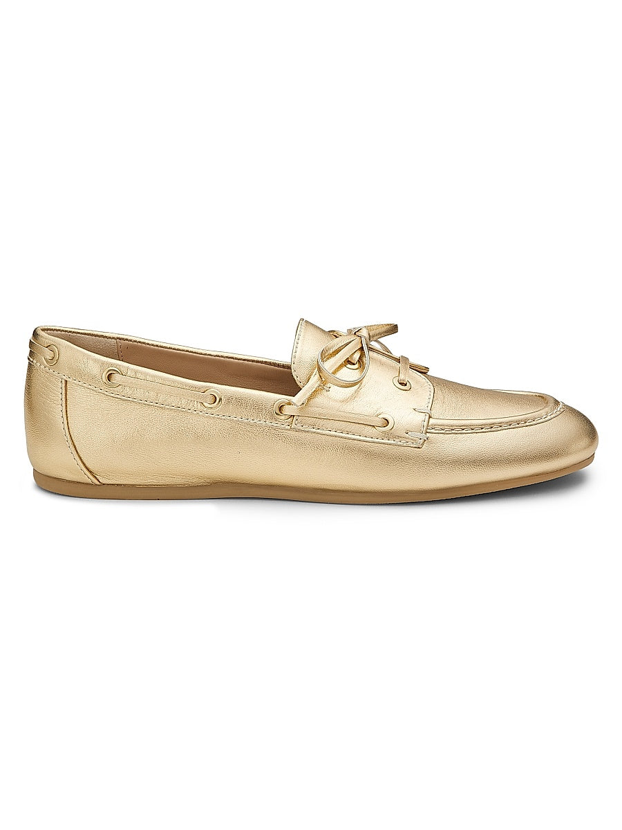 Tinsley Metallic Leather Boat Shoes