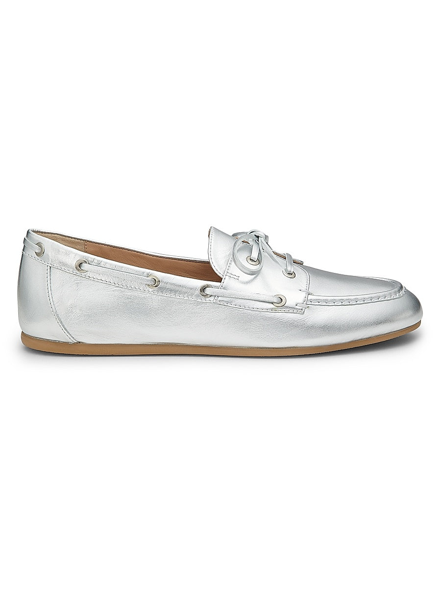Tinsley Metallic Leather Boat Shoes
