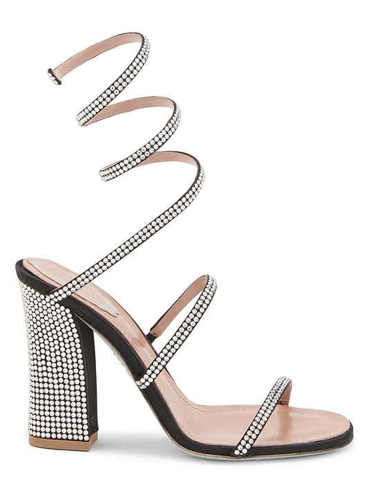 105MM Cleo Satin Sandals