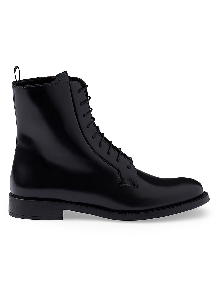 Brushed Leather Ankle Boots