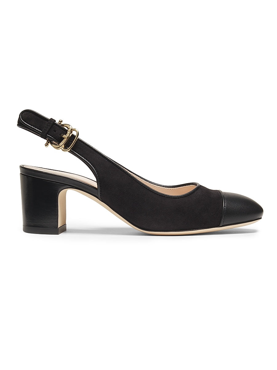 Outline 55MM Suede &amp; Leather Pumps